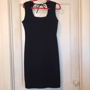 Black Mini Dress with Square Neck